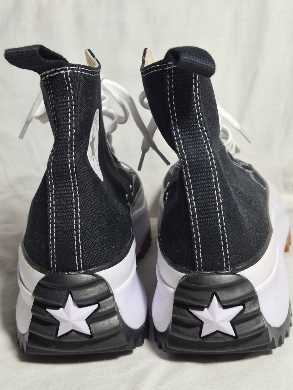 Converse Run Star Hike Black White High Sneakers Shoes 166800C Size M 10 W 11.5 - Picture 6 of 16